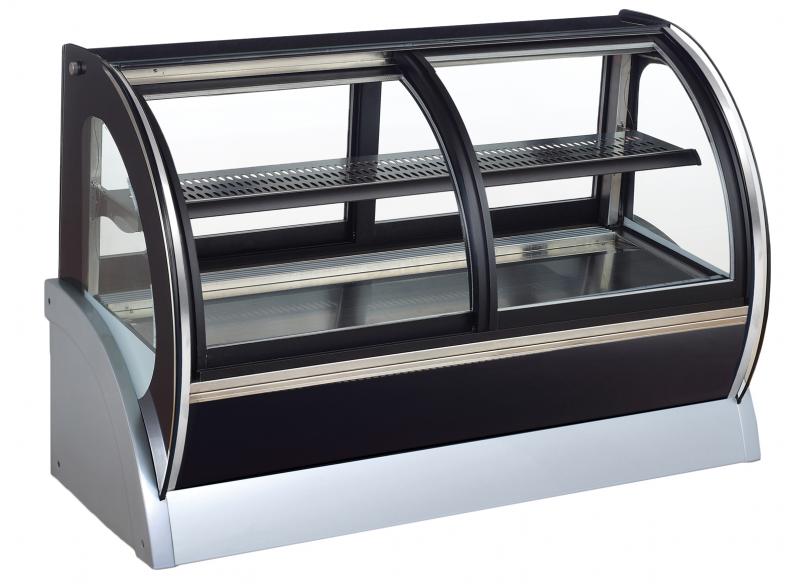 115 L Countertop Curved Glass Refrigerated Display with Dual Access